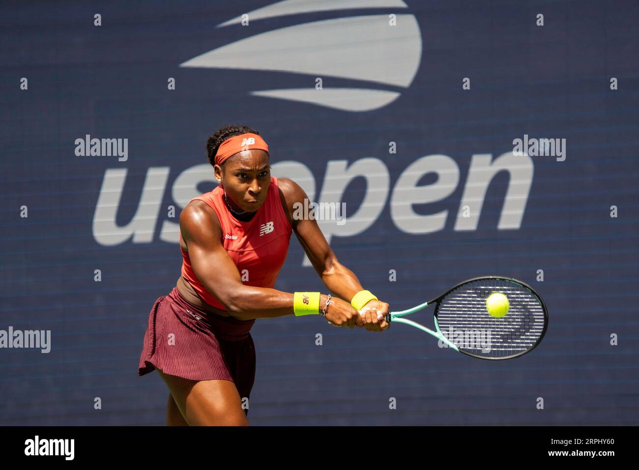 Coco Gauff (USA) competing in the Women's Singles Round 2 at the 2023