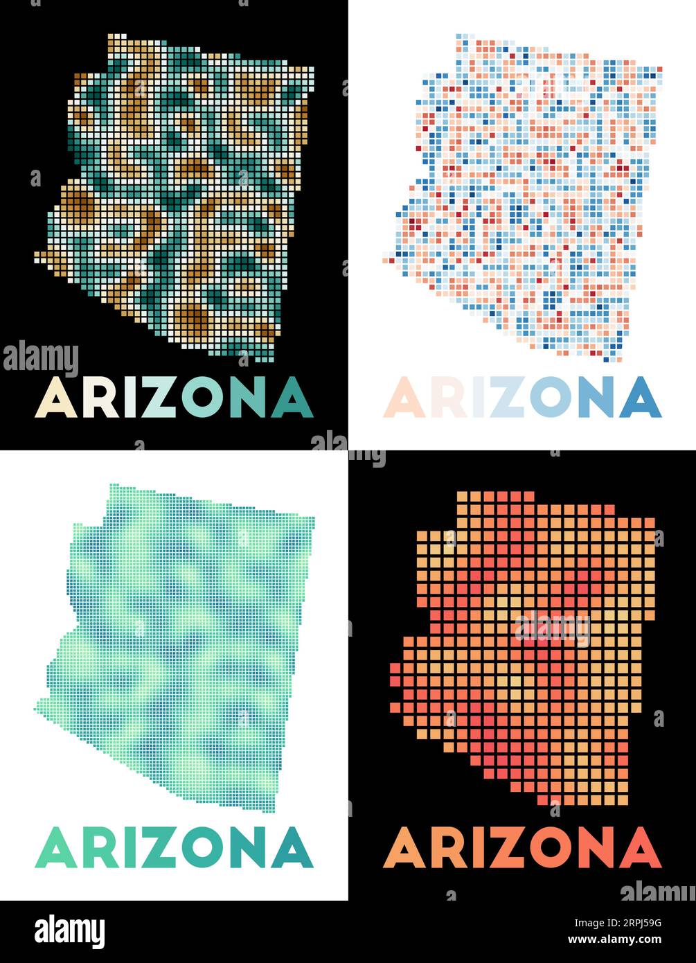 Political map arizona hi-res stock photography and images - Alamy