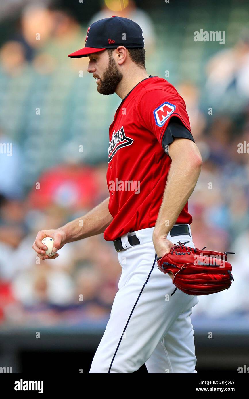 Cleveland Guardians starting pitcher Lucas Giolito delivers against the  Texas Rangers during the seventh inning of a baseball game in Cleveland,  Friday, Sept. 15, 2023. (AP Photo/Phil Long Stock Photo - Alamy