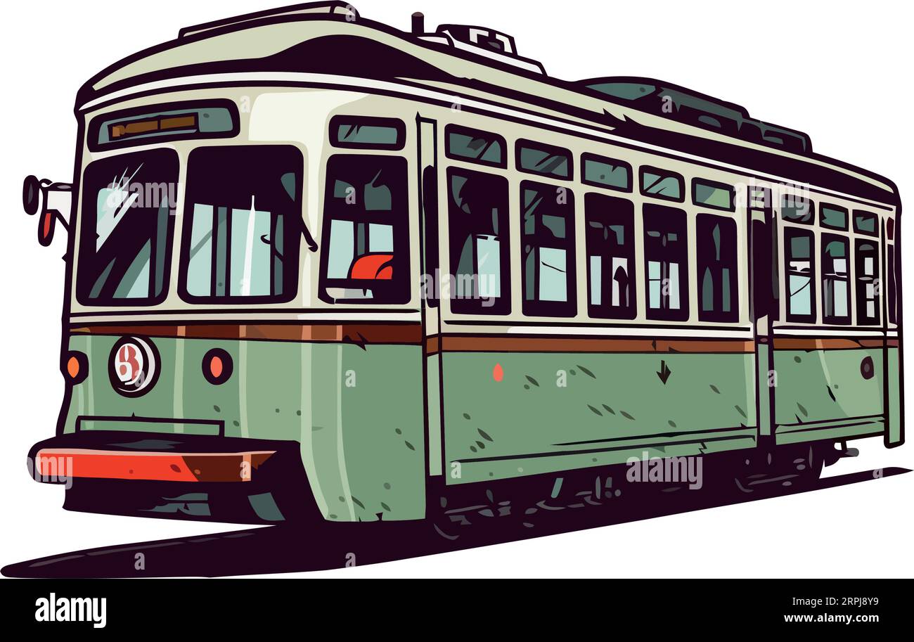 tour bus illustration over white Stock