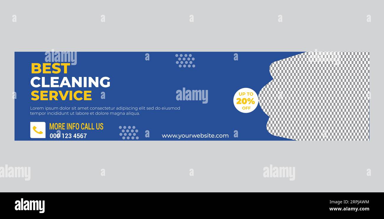 Best Cleaning Service web banner template design Stock Vector Image ...