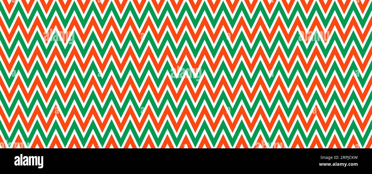Red and green seamless pattern. Candy cane zigzag stripes background