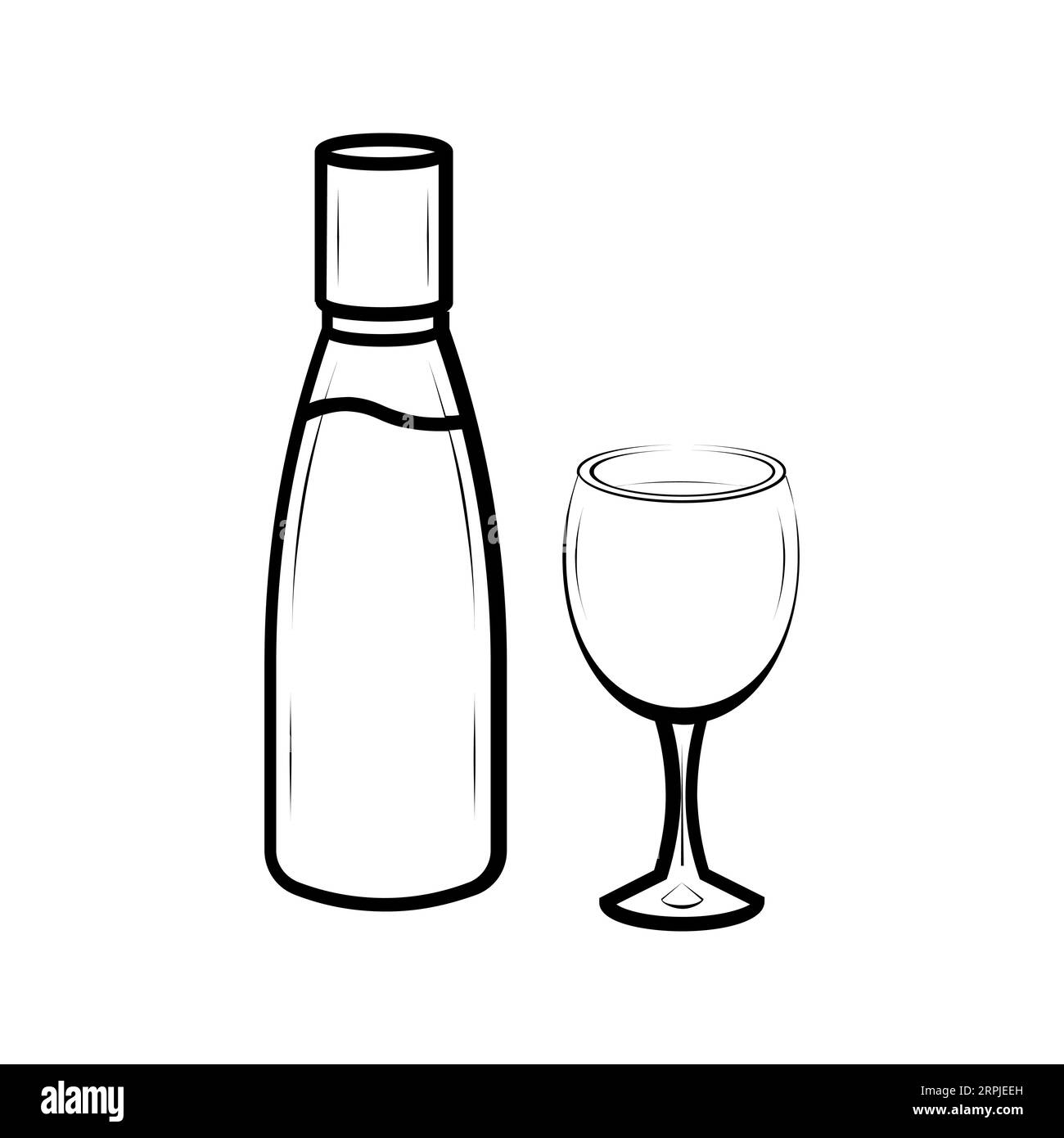 WINE Editable and Resizeable Vector Icon Stock Vector