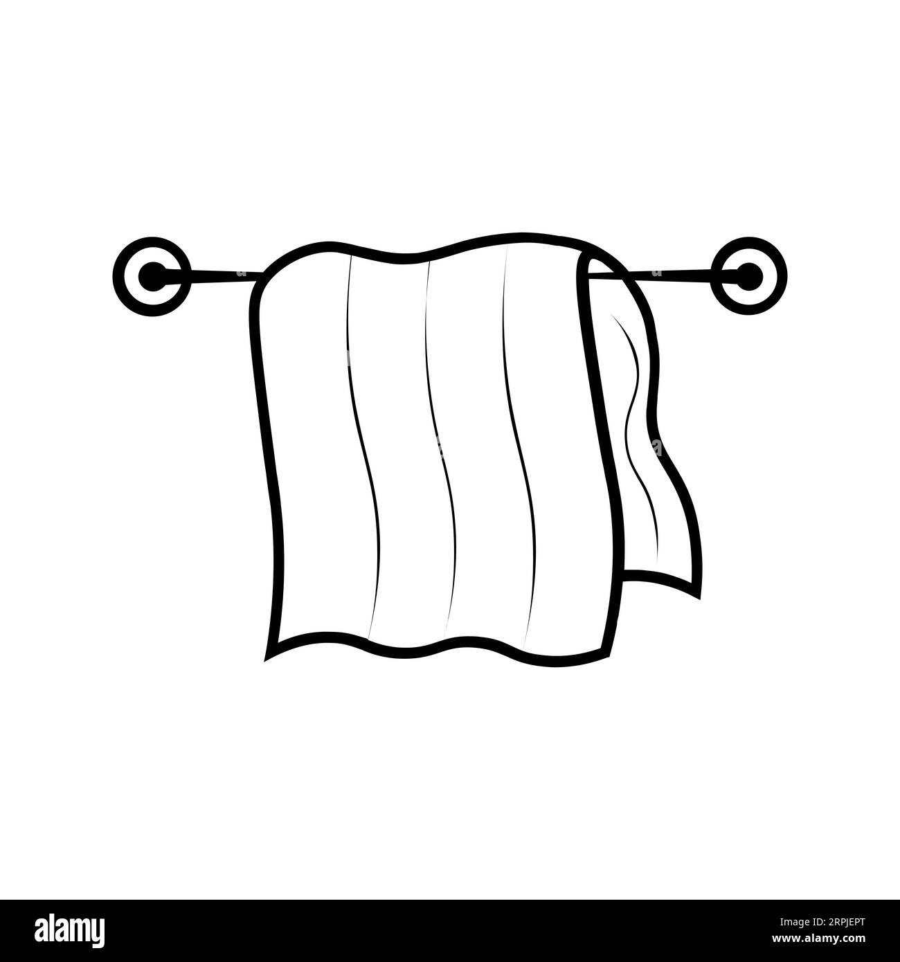 TOWEL Editable and Resizeable Vector Icon Stock Vector