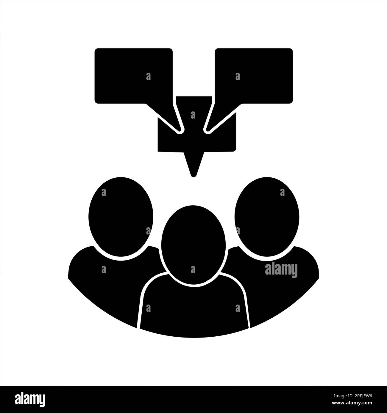 Group Chat Editable and Resizeable Vector Icon Stock Vector Image & Art ...