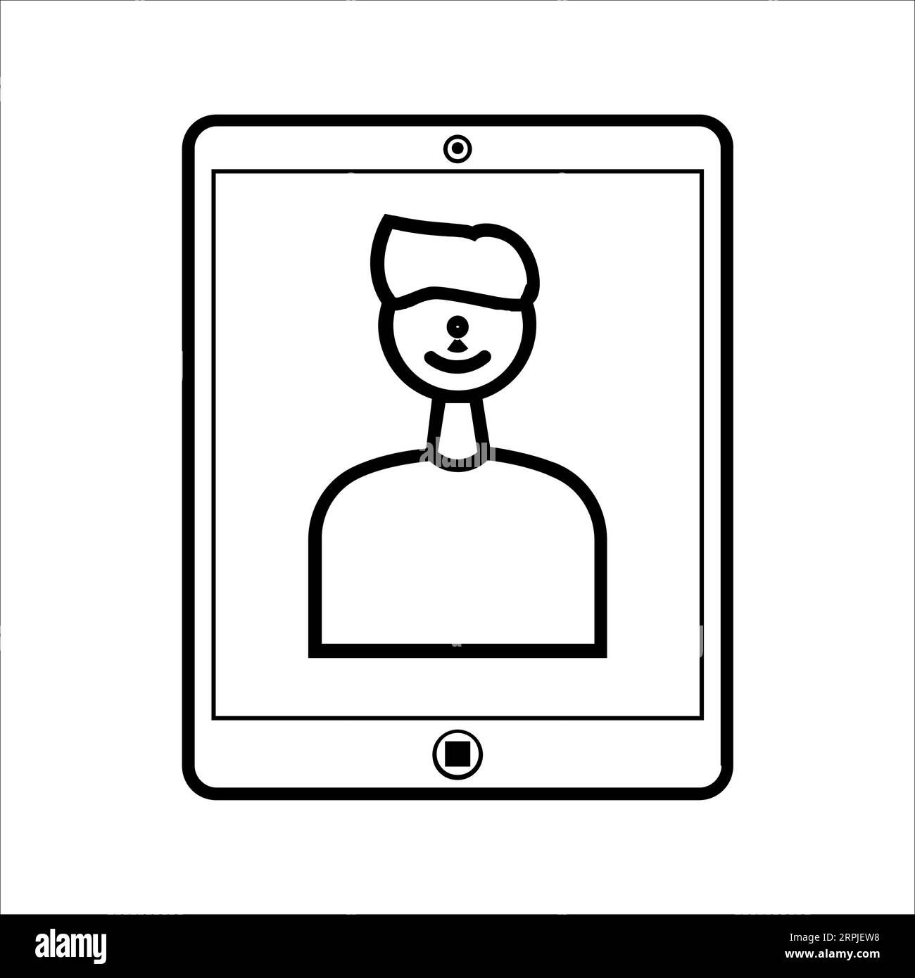 SELFE Editable and Resizeable Vector Icon Stock Vector