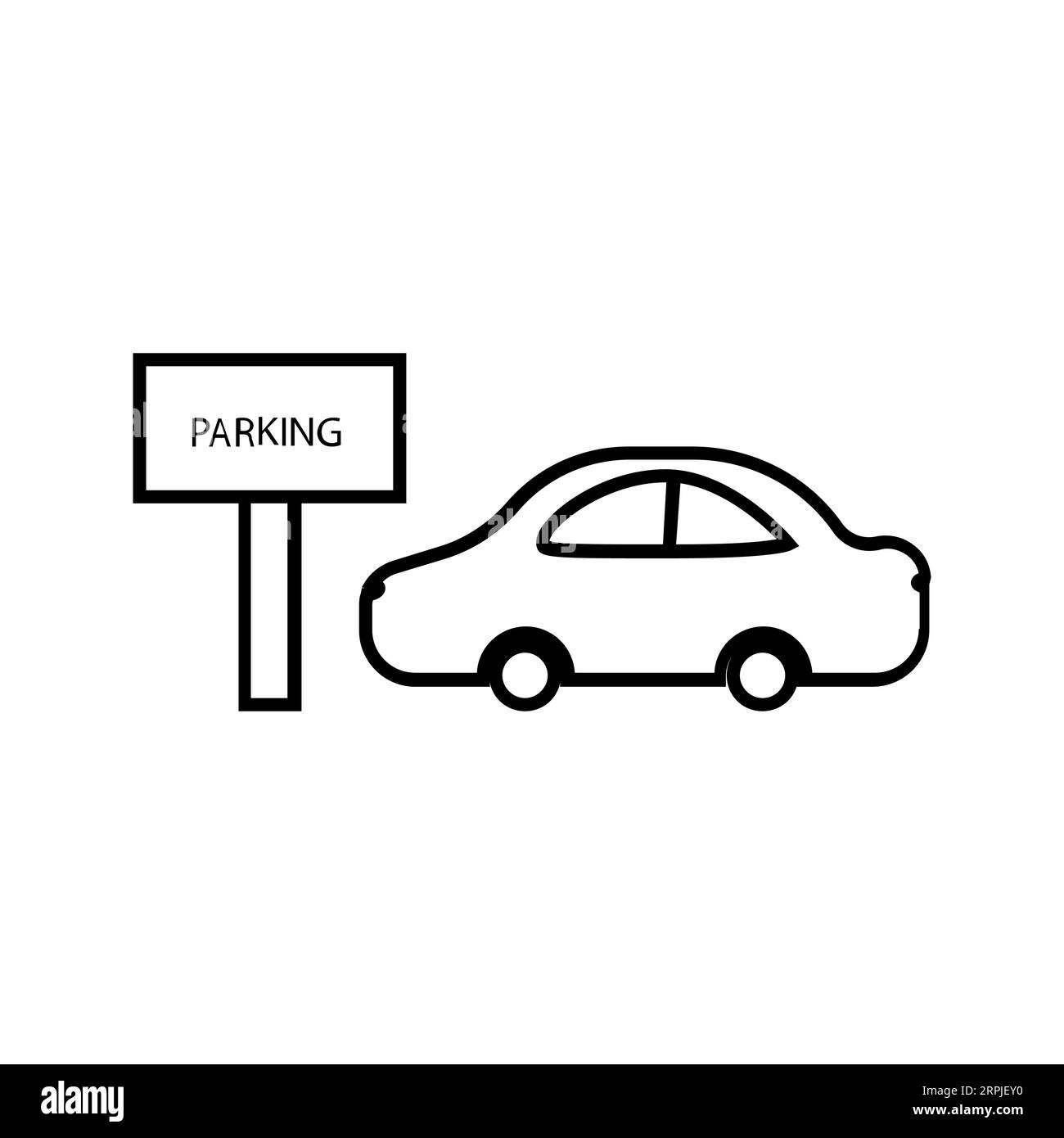 PARKING Editable and Resizeable Vector Icon Stock Vector Image & Art