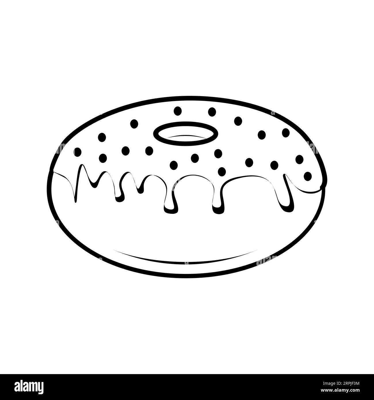 DONUT Editable and Resizeable Vector Icon.eps Image ID: 2RPJF3 Stock Vector