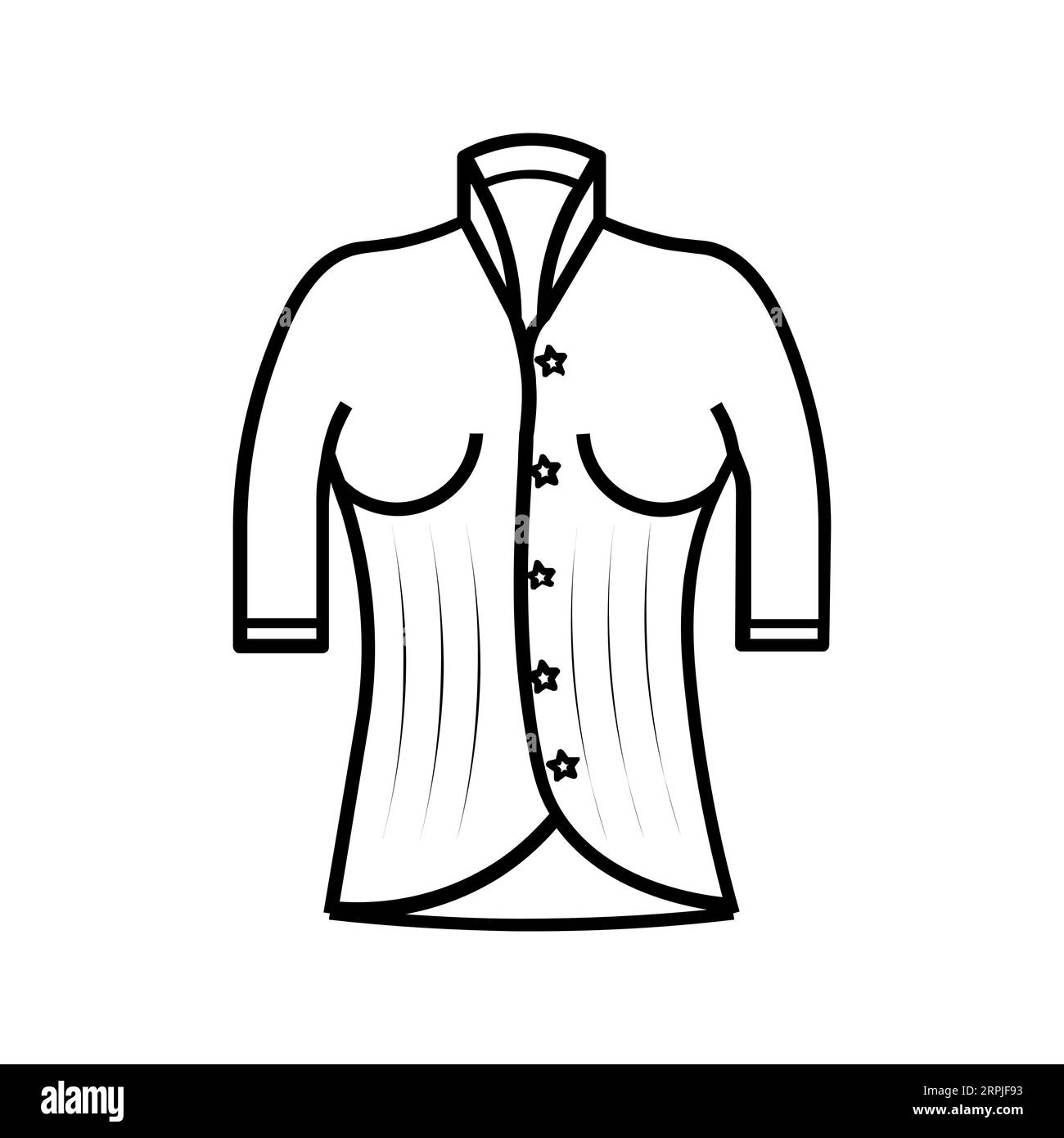 LADIES DRESS Editable and Resizeable Vector Icon Stock Vector