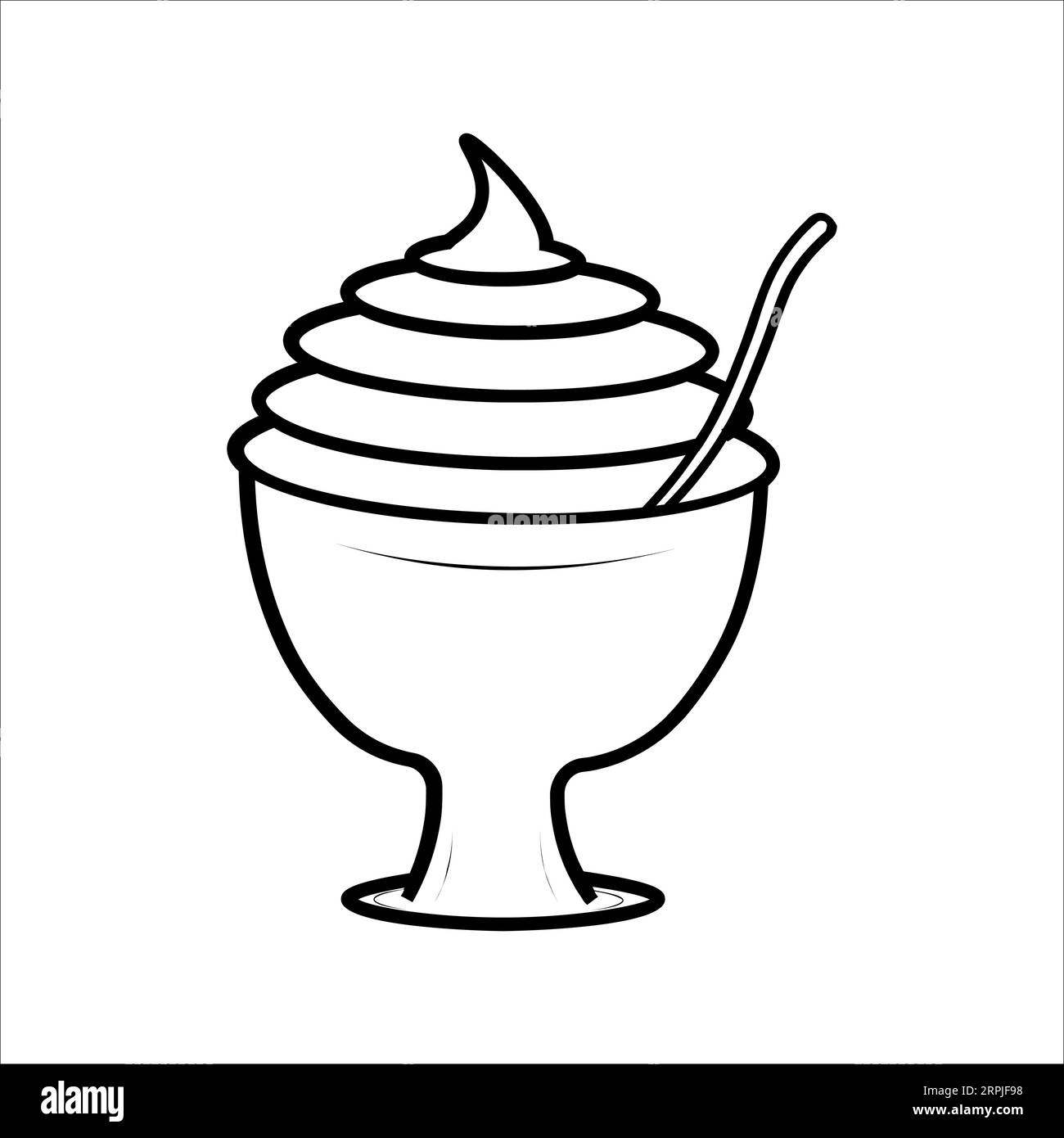 ICE CREAM Editable and Resizeable Vector Icon Stock Vector