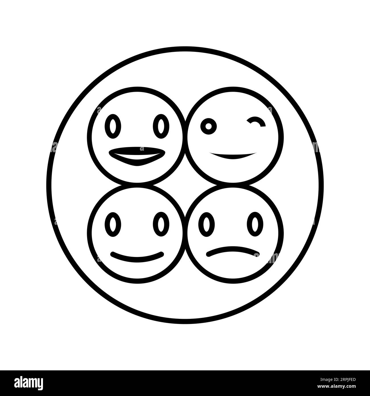 EMOTICONS Editable and Resizeable Vector Icon Stock Vector