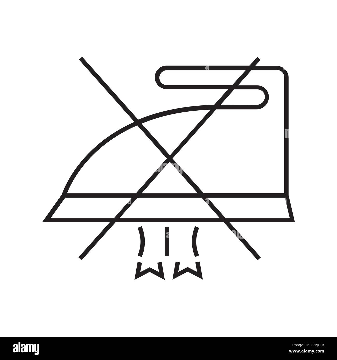 DO NOT IRONING LOW STEAM Editable and Resizeable Vector Icon Stock Vector