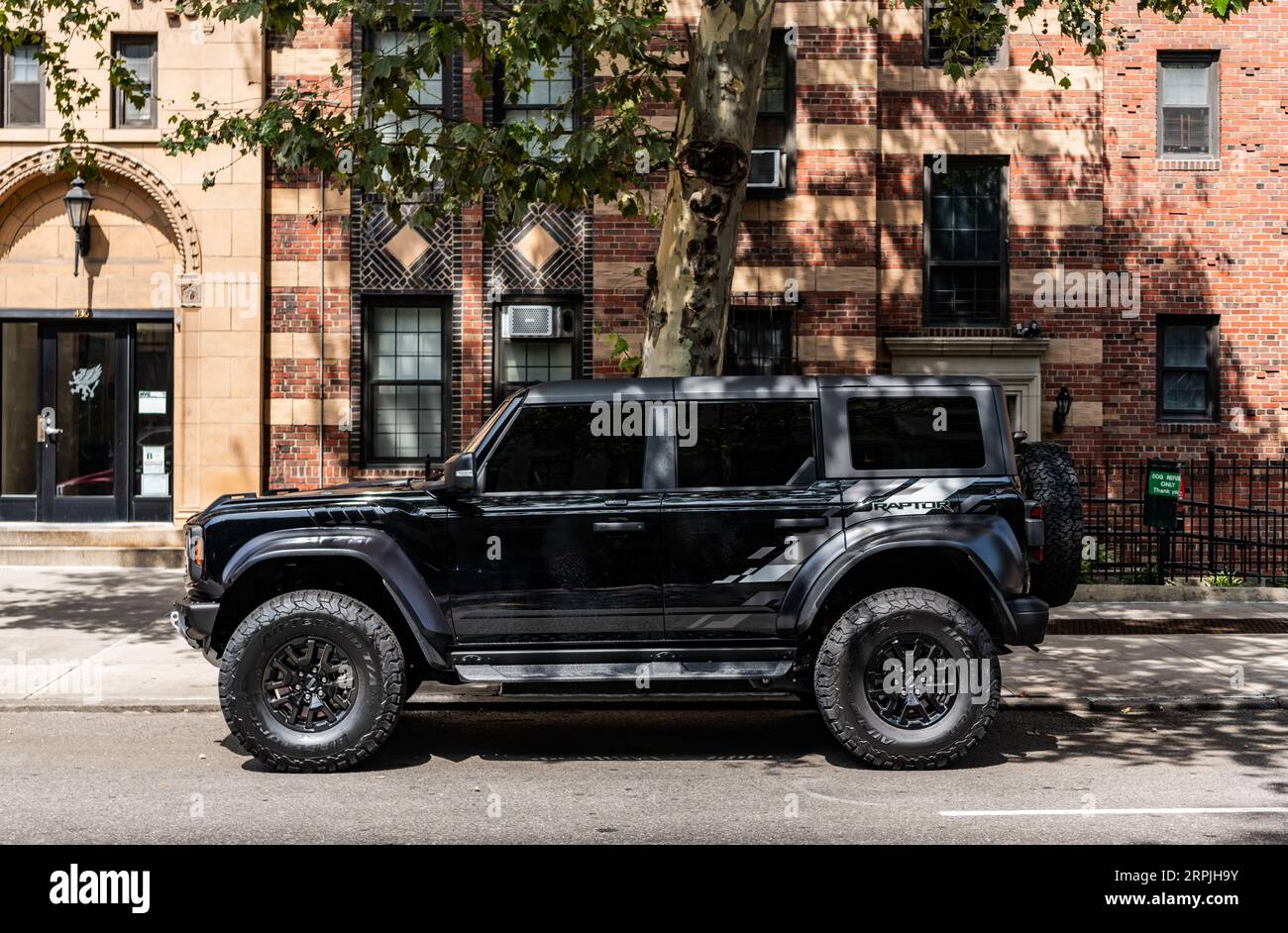 New York City, USA - August 05, 2023: 2023 Ford Bronco Black Diamond