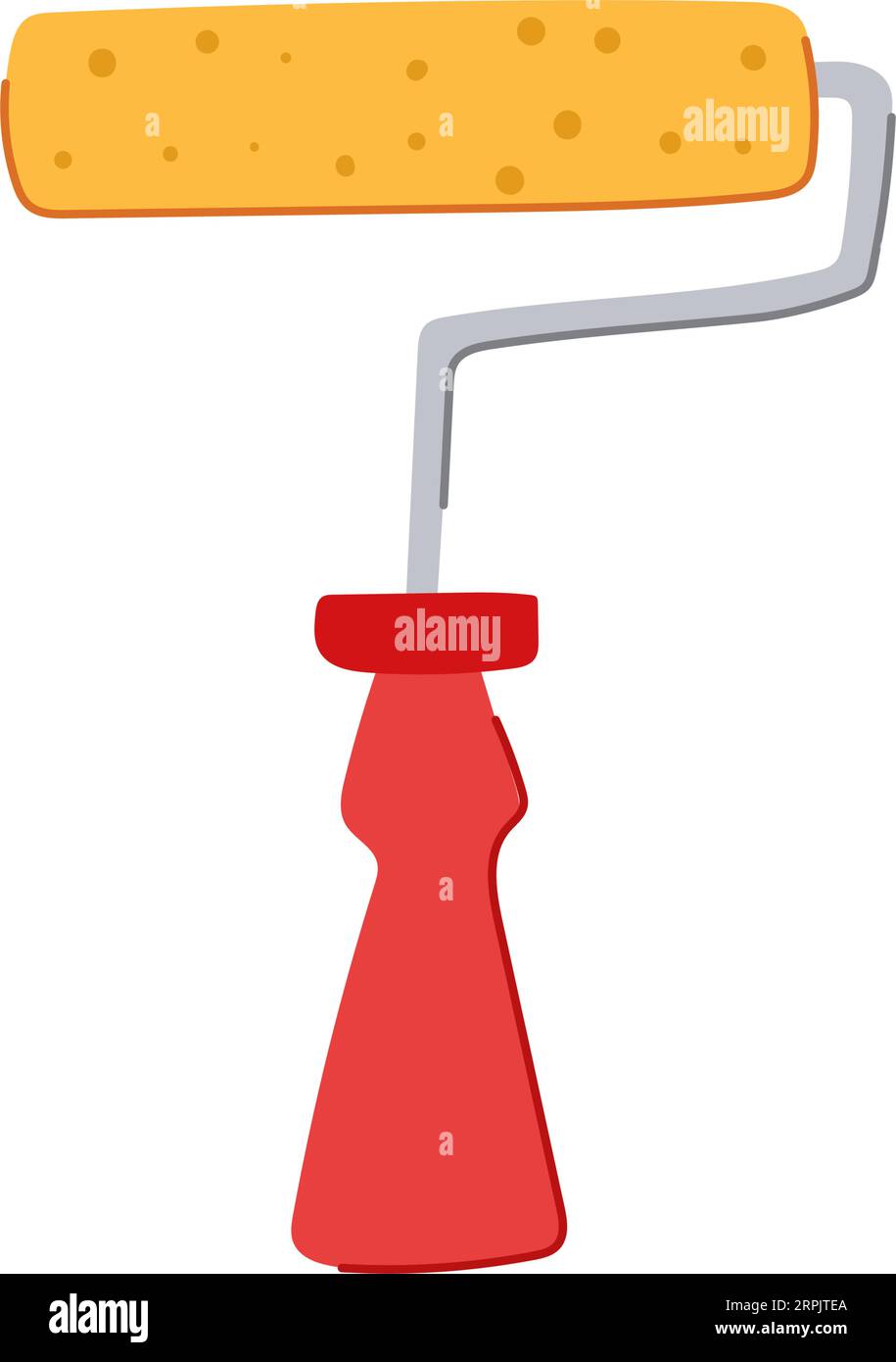 er roller paint cartoon vector illustration Stock Vector Image & Art