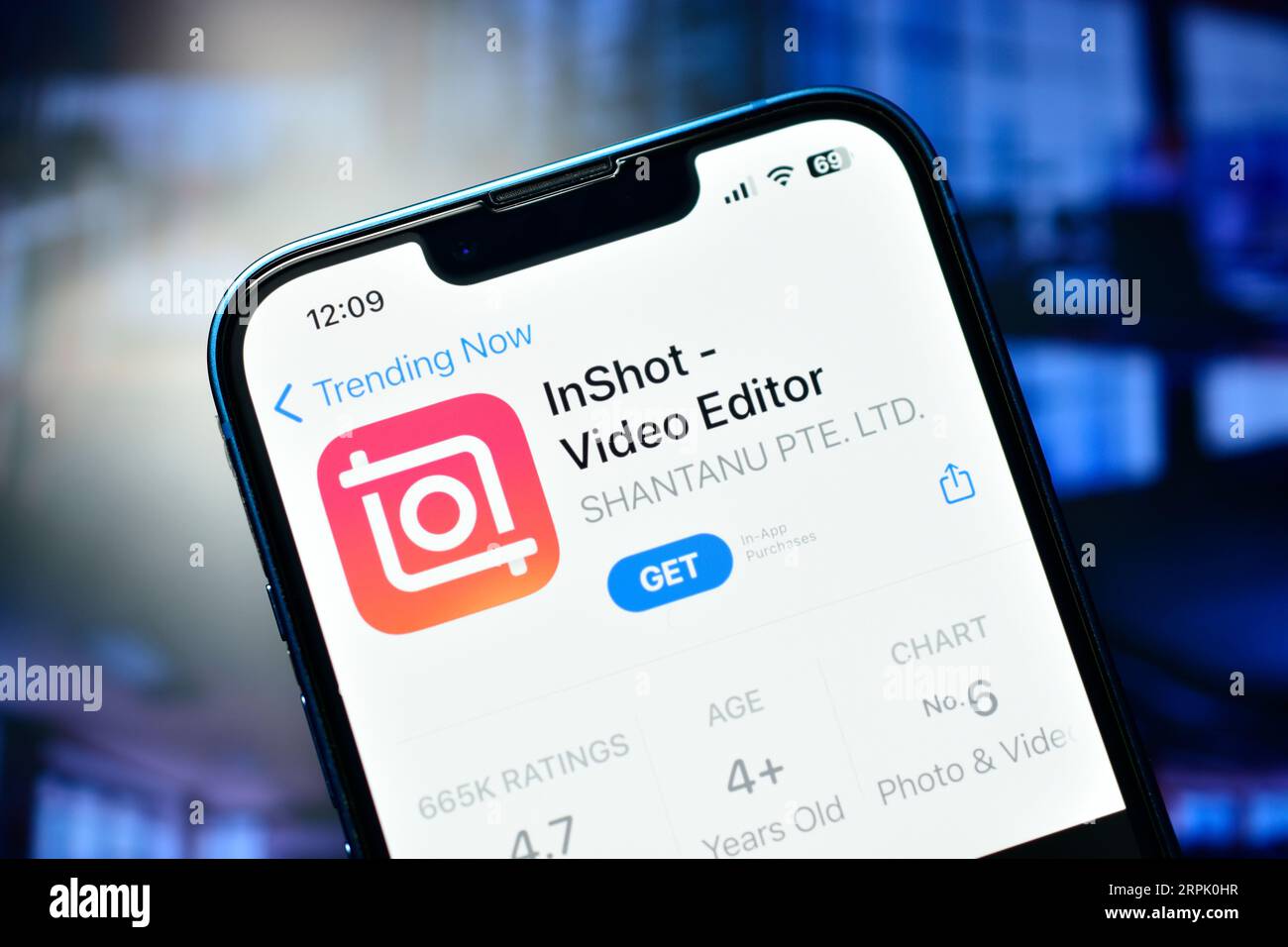 New Delhi, India 4 September 2023 Inshot video editing app on iphone