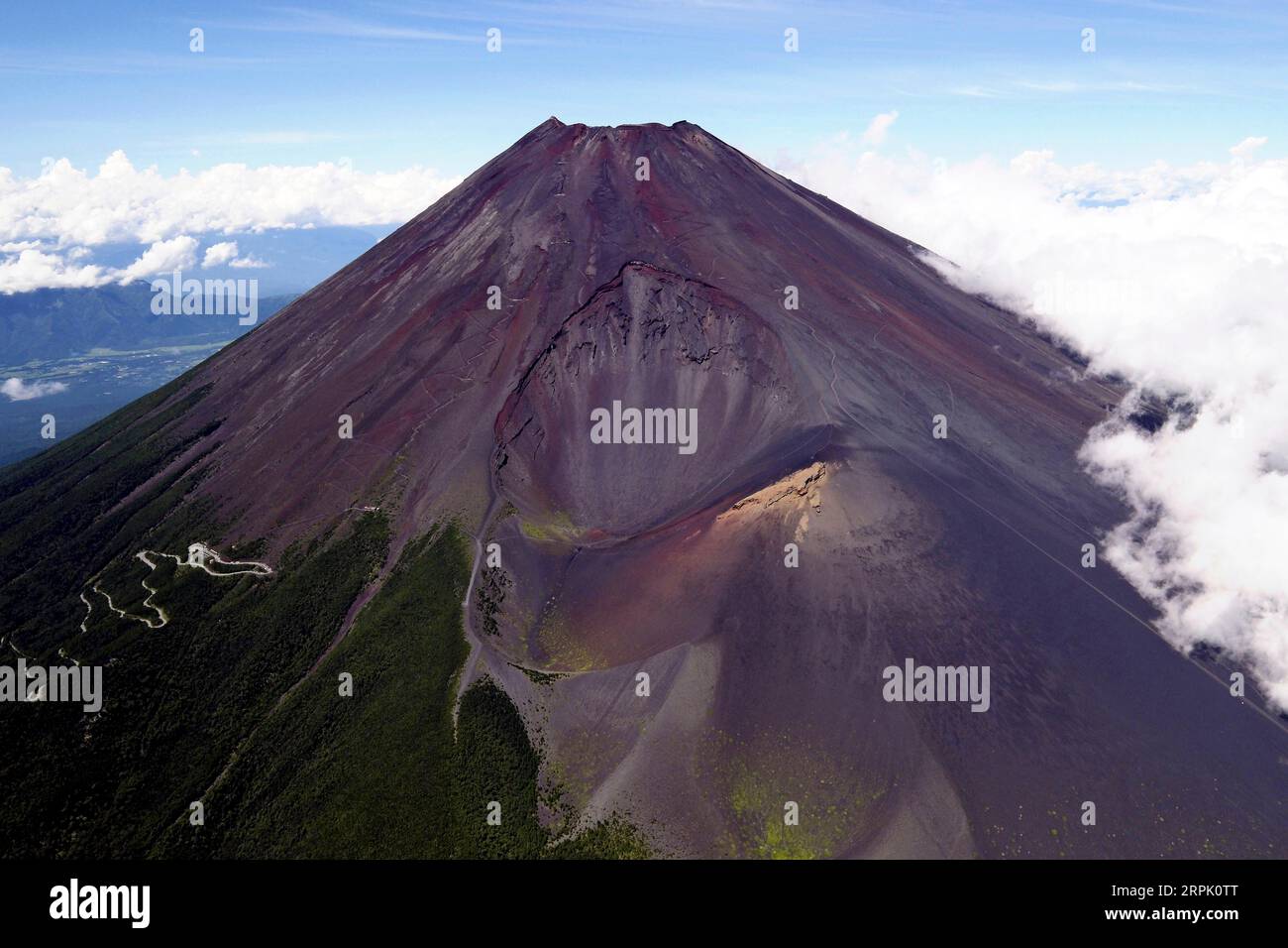 an-aerial-photo-shows-mount-fuji-in-japan-on-august-29-2023-the