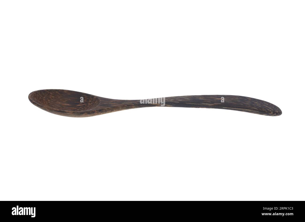 It is coconut shell spoon isolated on white. Stock Photo