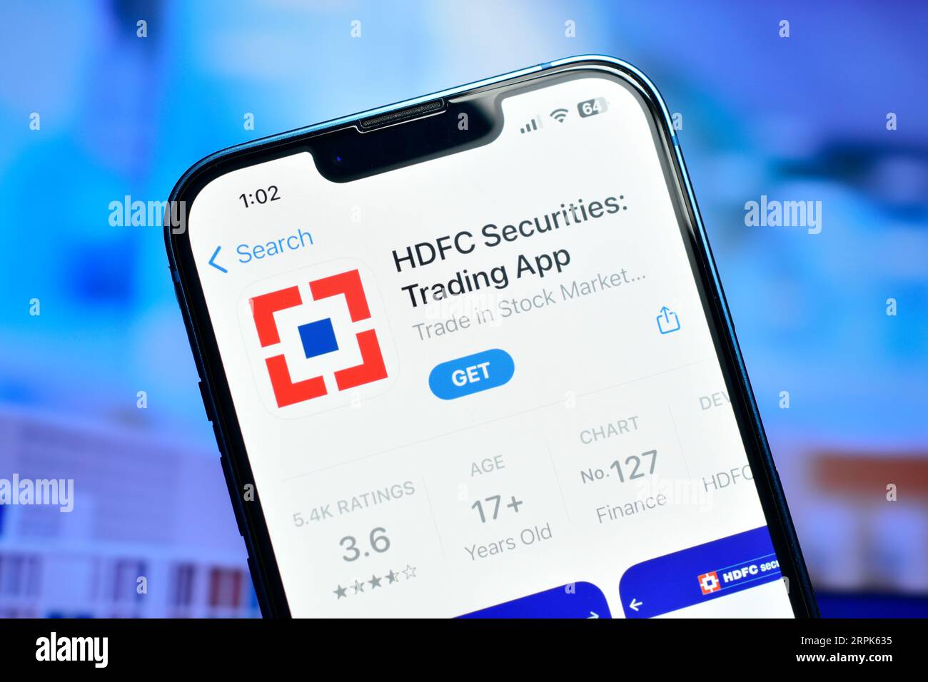 new-delhi-india-4-september-2023-hdfc-securities-app-on-iphone-used