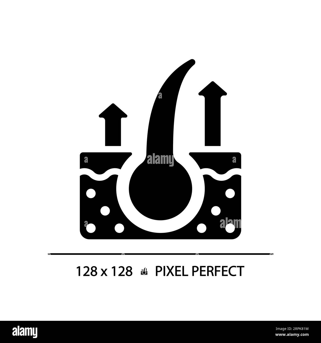 2D hair loss simple glyph style icon Stock Vector Image & Art Alamy