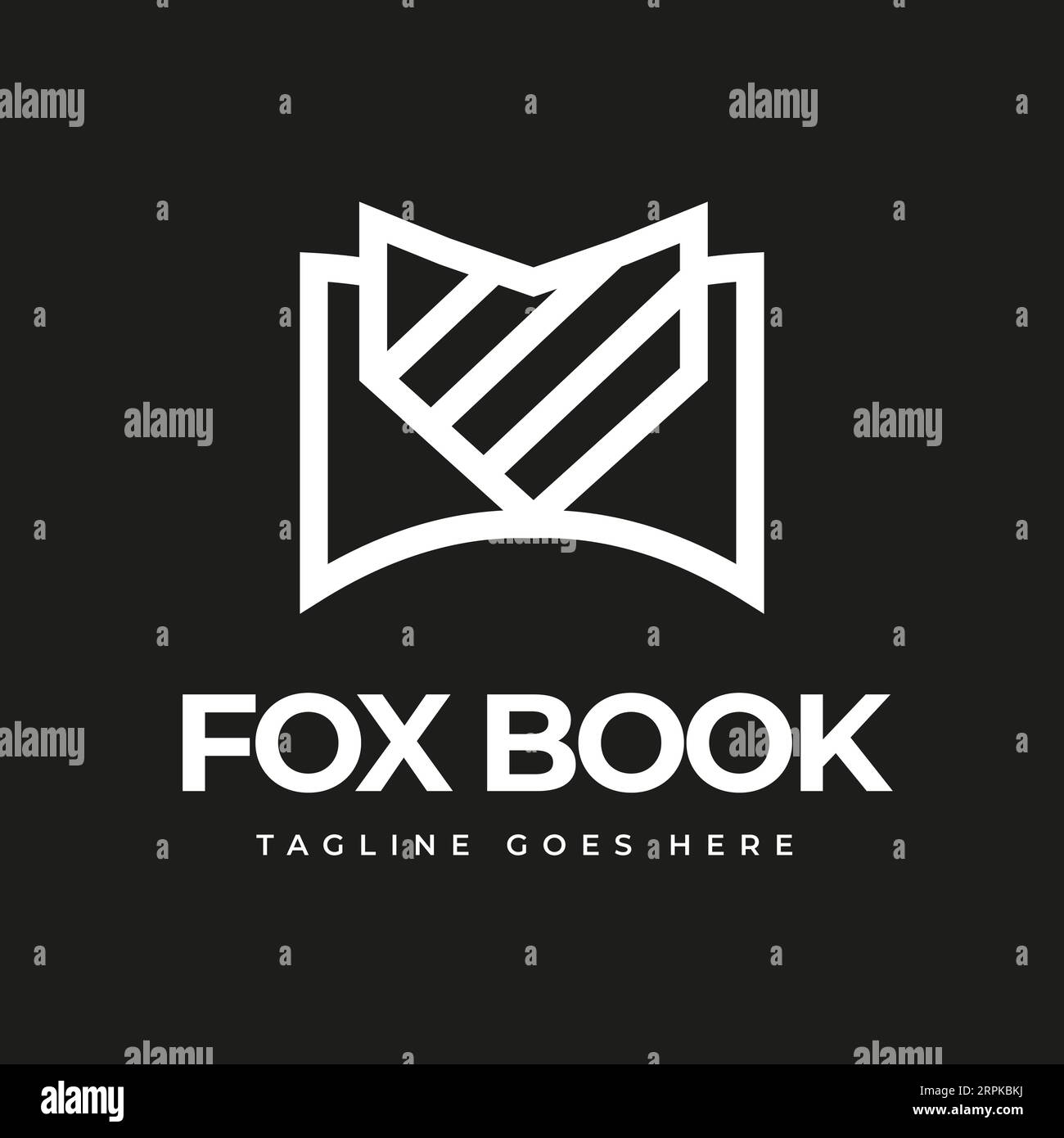 Fox Head Face Book Icon Symbol Illustration Simple Minimalist Modern