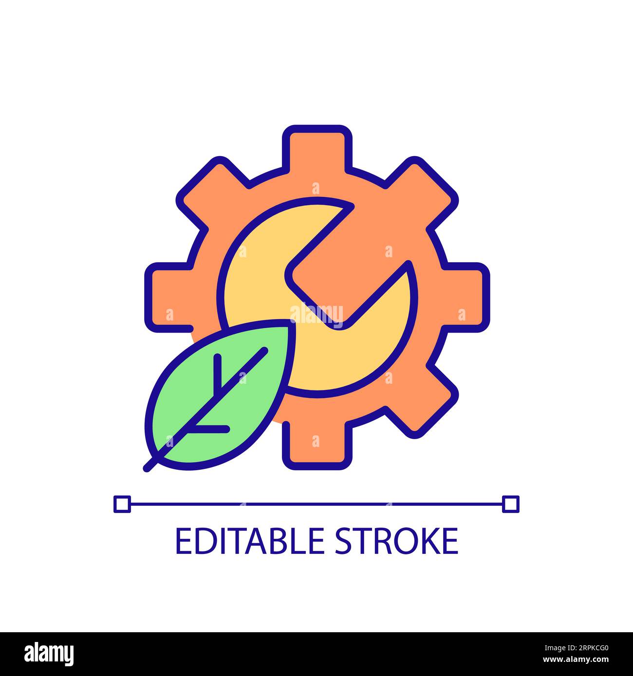 2D thin line multicolor maintenance icon Stock Vector