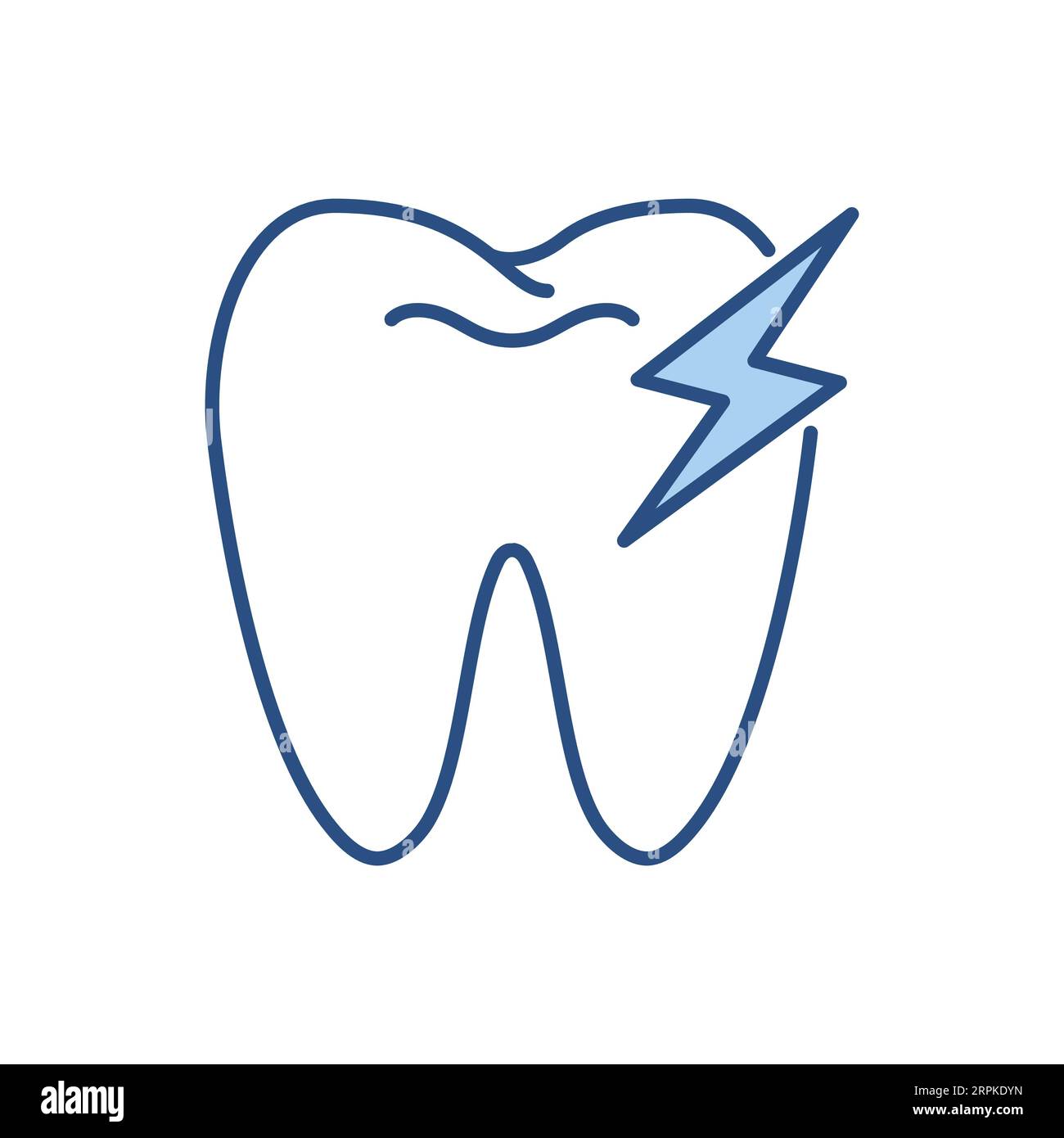 Toothache Related Vector Icon. Toothache Sign. Isolated on Black ...