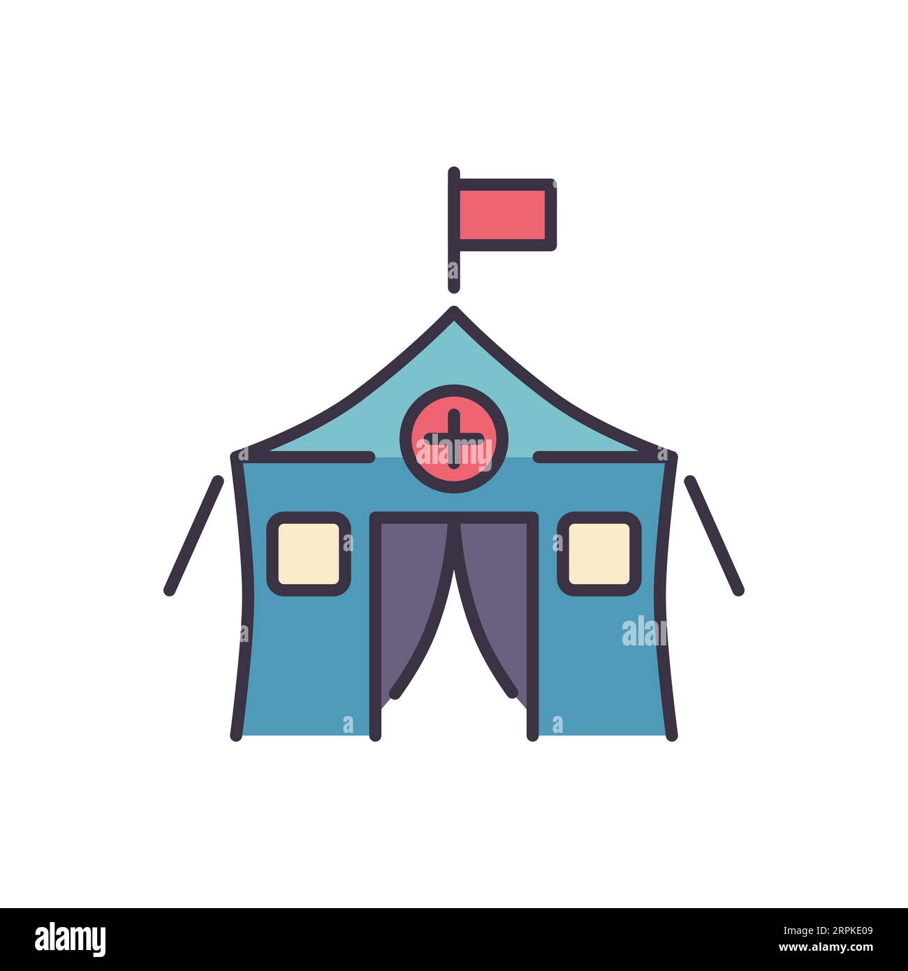 Medical tent related vector icon. Medical tent sign. Isolated on white ...