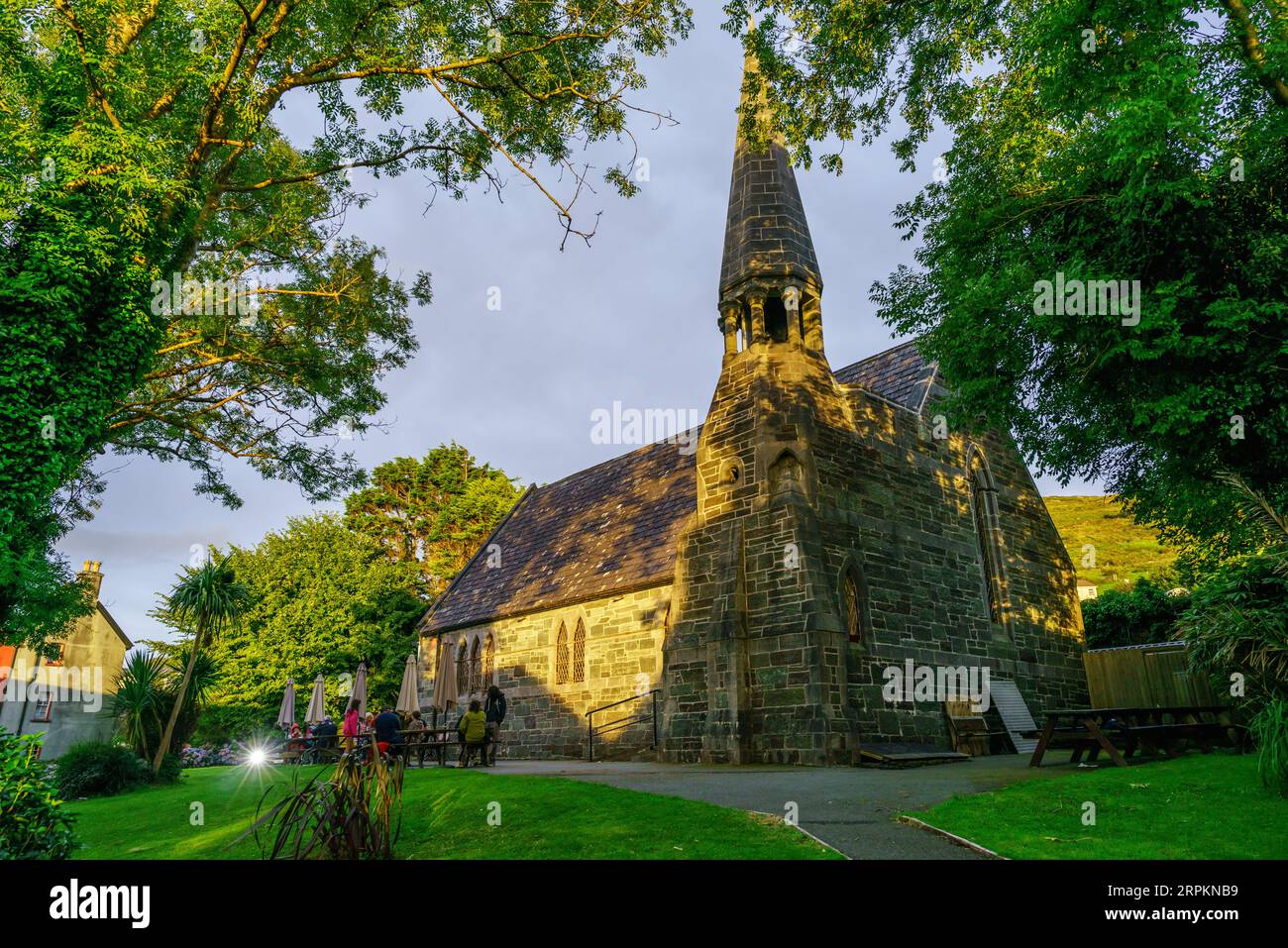 old deconsecrated church converted into a pizzeria, Cahersiveen, Ireland, United Kingdom Stock Photo