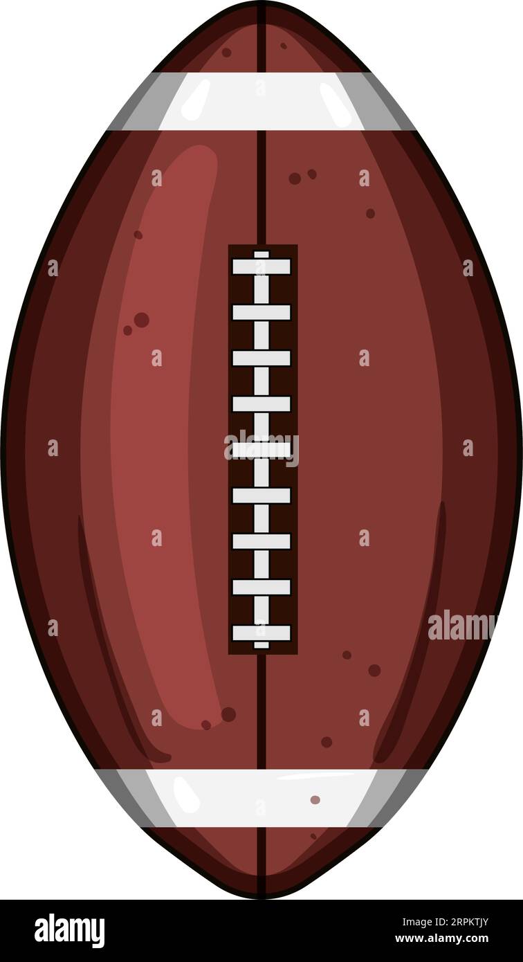 touchdown american football ball cartoon vector illustration Stock