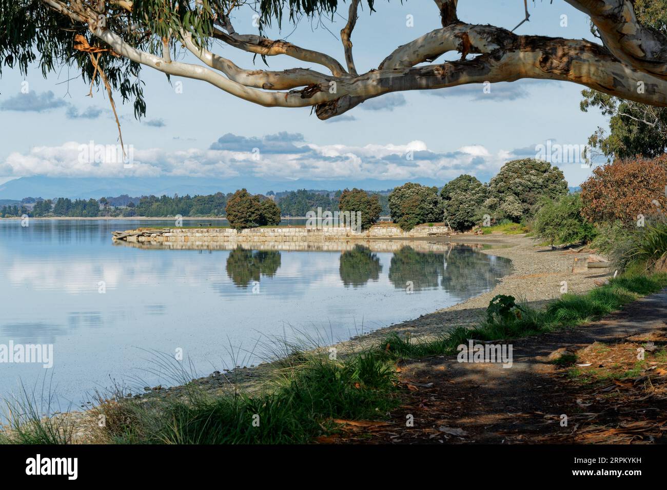Motueka Quay at Motueka seafront in Motueka, Tasman region, south island, Aotearoa / New Zealand Stock Photo