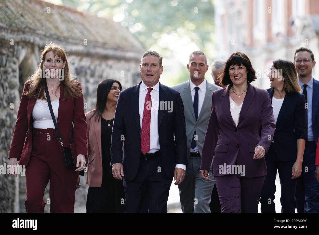 Labour leader Sir Keir Starmer, with Angela Rayner (left) and Rachel ...