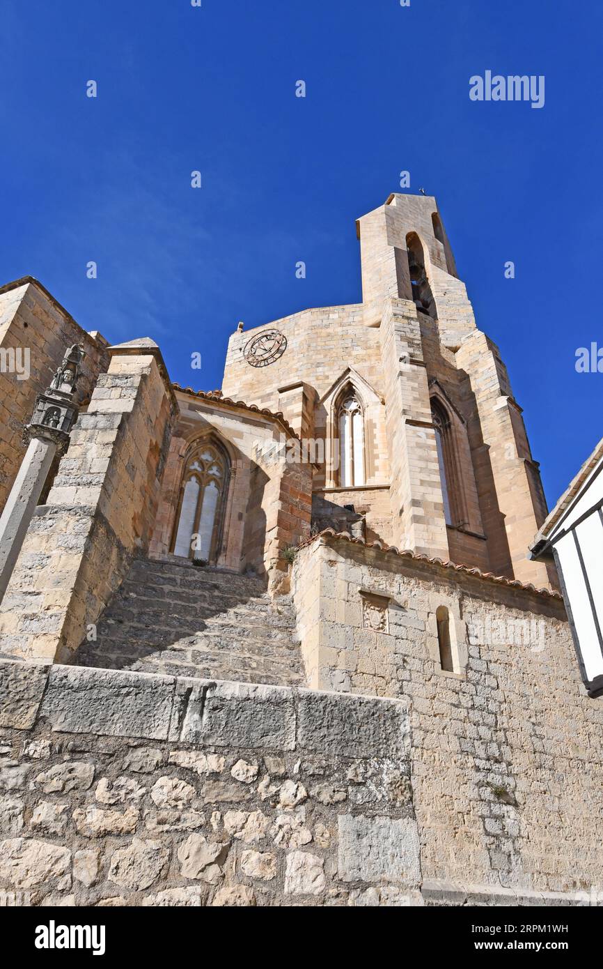 Bell tower in Morella, Spain Stock Photo
