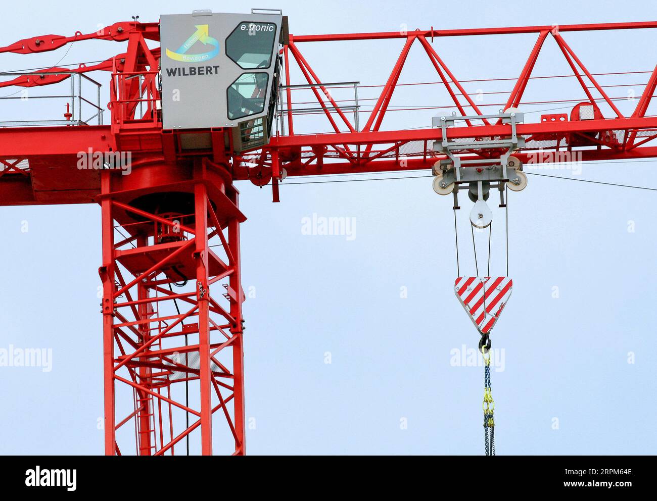 Netherlands, pulley on a crane Stock Photo