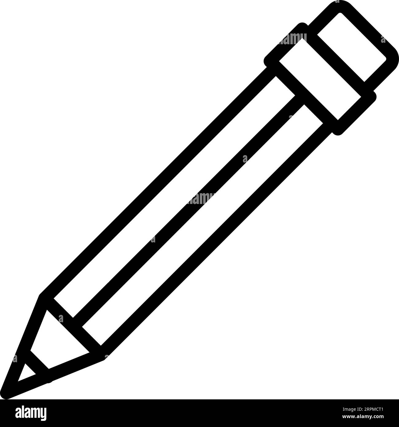 Line pencil icon as an editable outline for web design Stock Vector ...