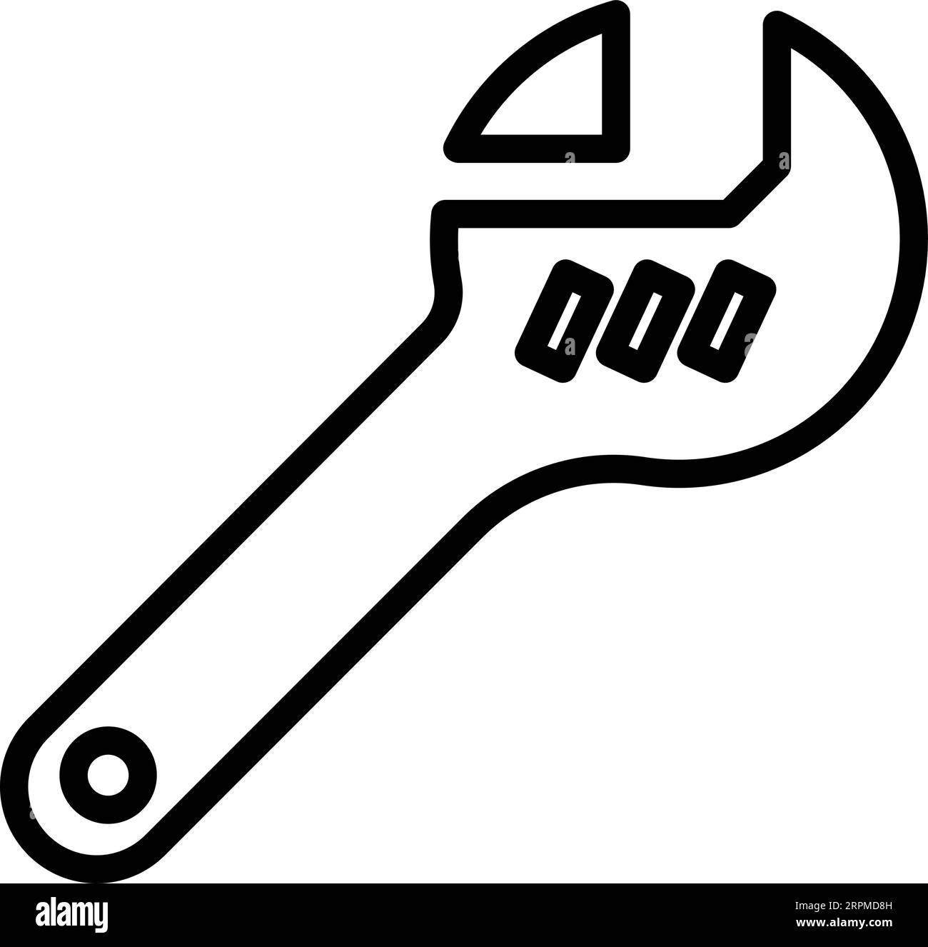 Line monkey wrench icon for your design Stock Vector