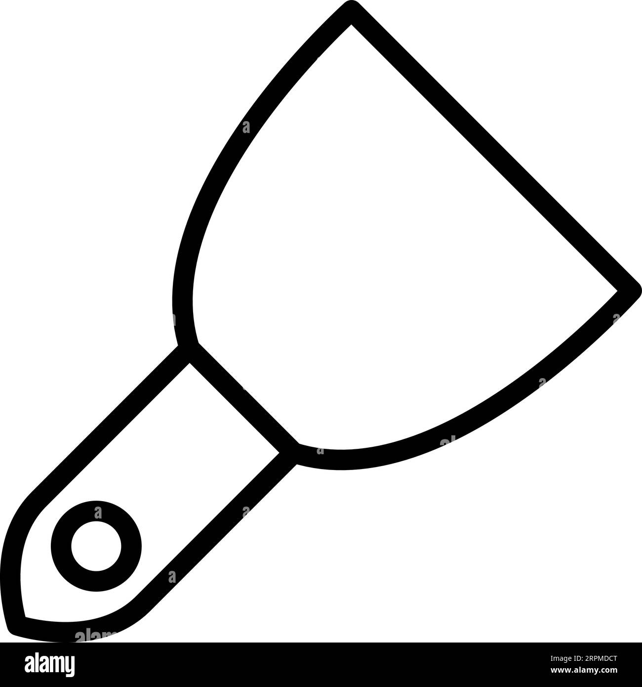 Line trowel icon as an editable simple outline for your design Stock