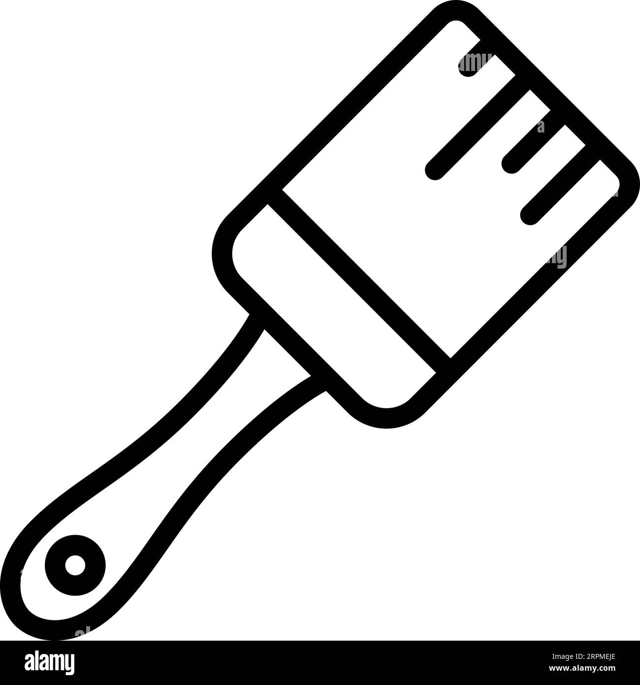 Line paint brush icon for web design Stock Vector