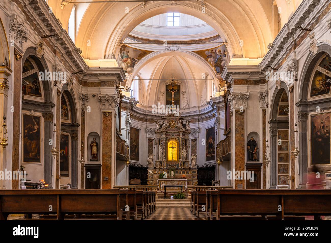 Interior of the church of St. Pancras, Bergamo, Italy, August 7, 2023 Stock Photo
