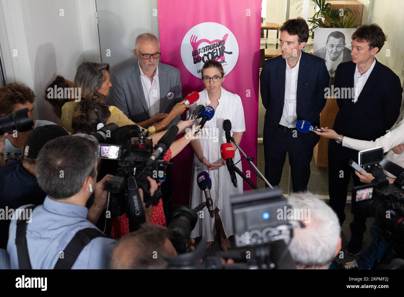 French Minister for Solidarity, Aurore Berge, President of the Restos