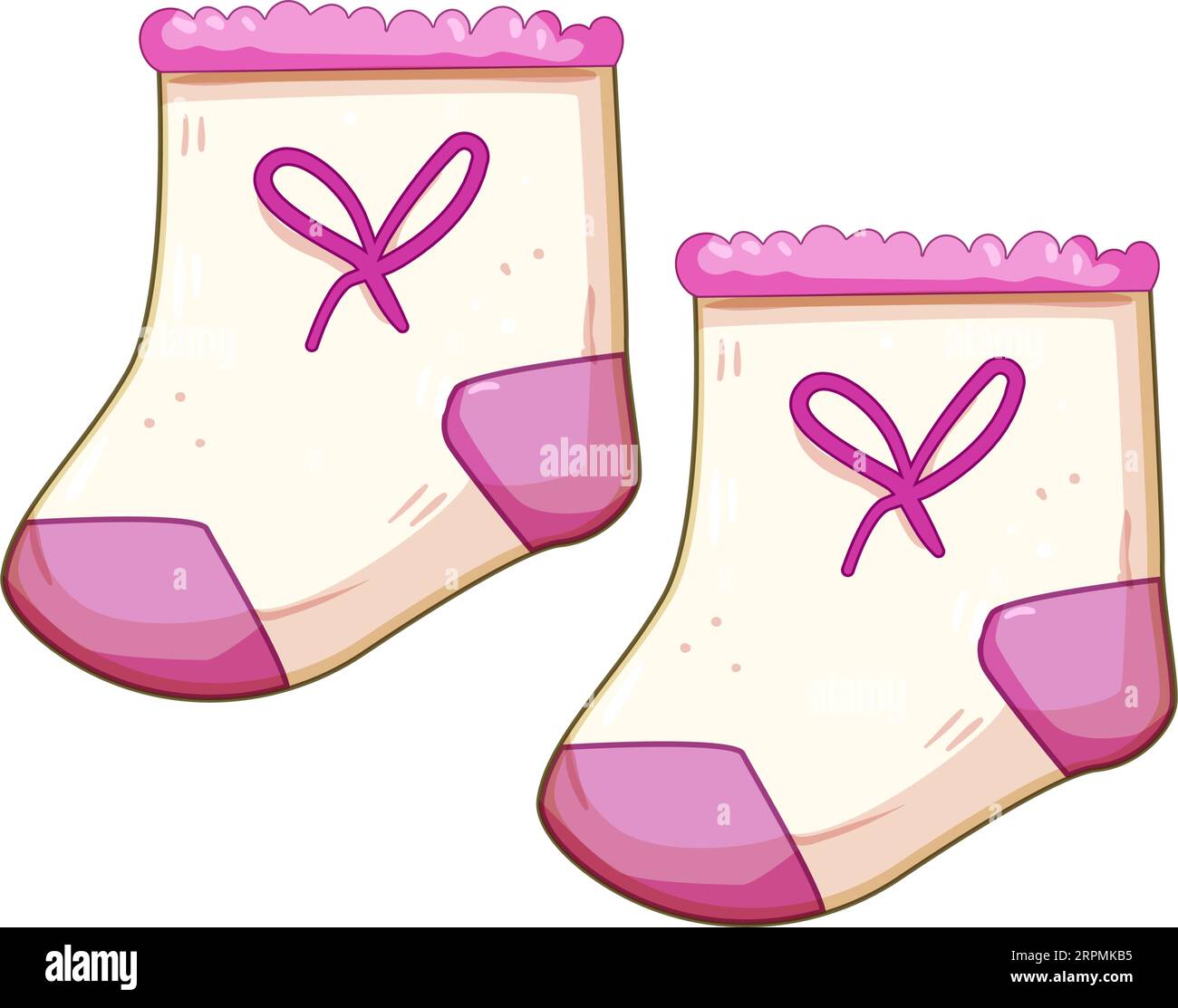 infant toddler socks cartoon vector illustration Stock Vector Image
