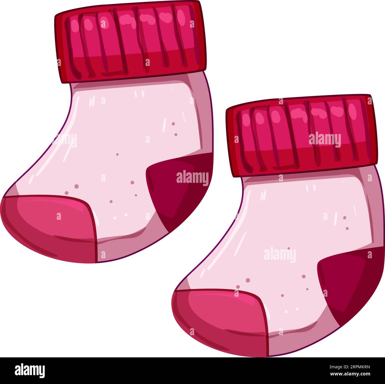 kids toddler socks cartoon vector illustration Stock Vector Image & Art