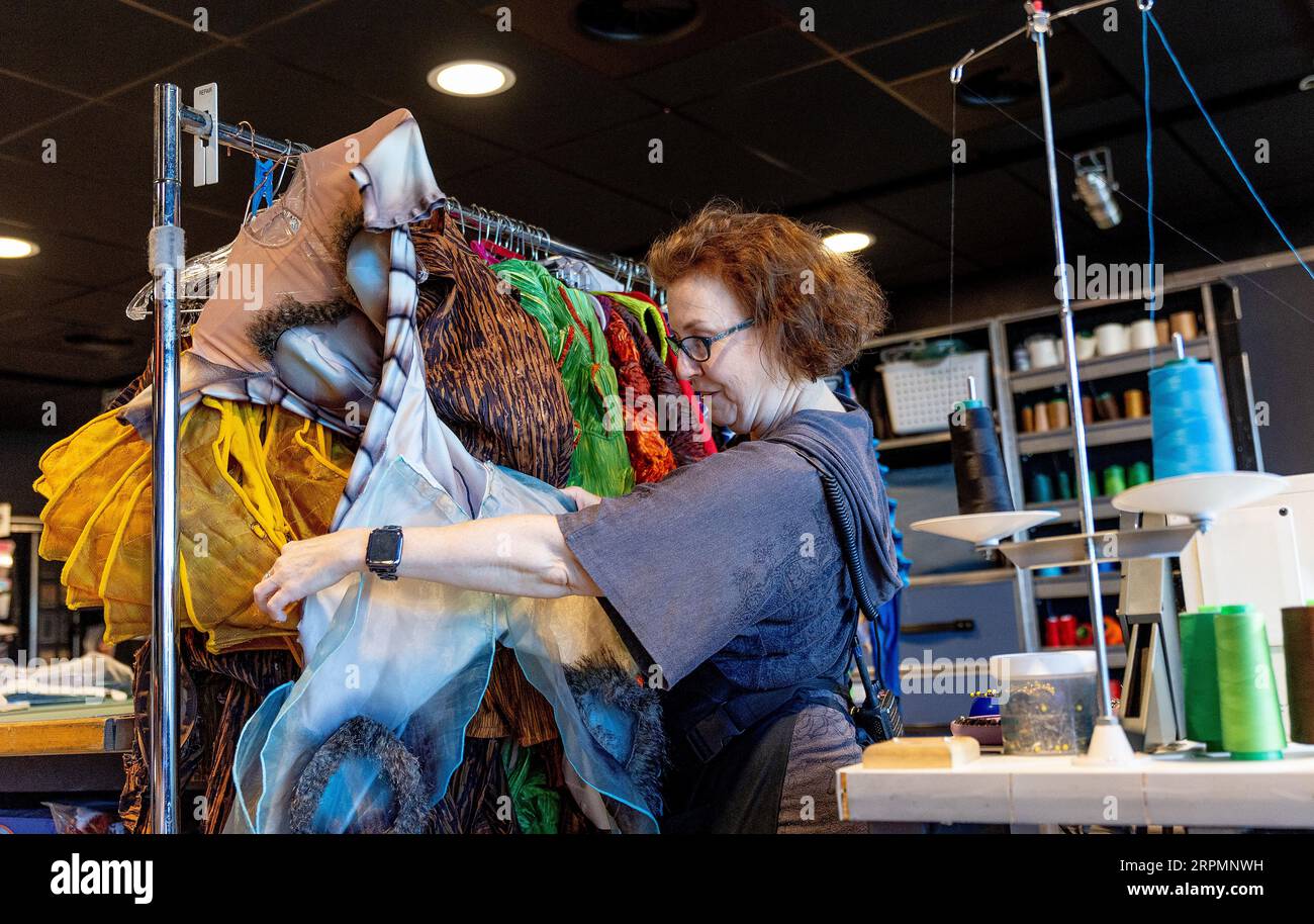 AMSTERDAM - Costumes during a backstage tour of Cirque du Soleil's new show. OVO can be seen in September in Ziggo Dome in Amsterdam and Ahoy in Rotterdam. ANP IRIS VAN DEN BROEK netherlands out - belgium out Stock Photo
