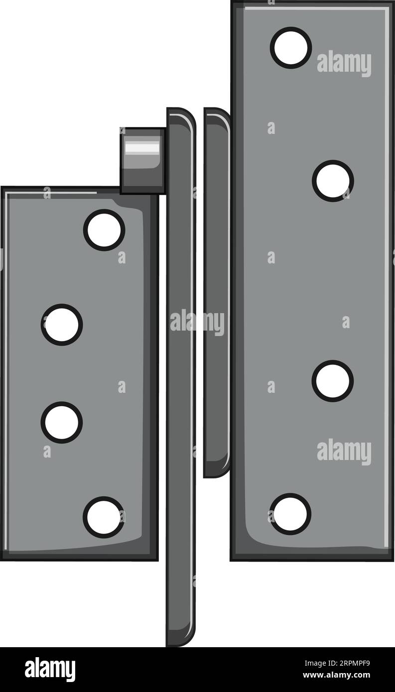 metal door hinge cartoon vector illustration Stock Vector Image & Art