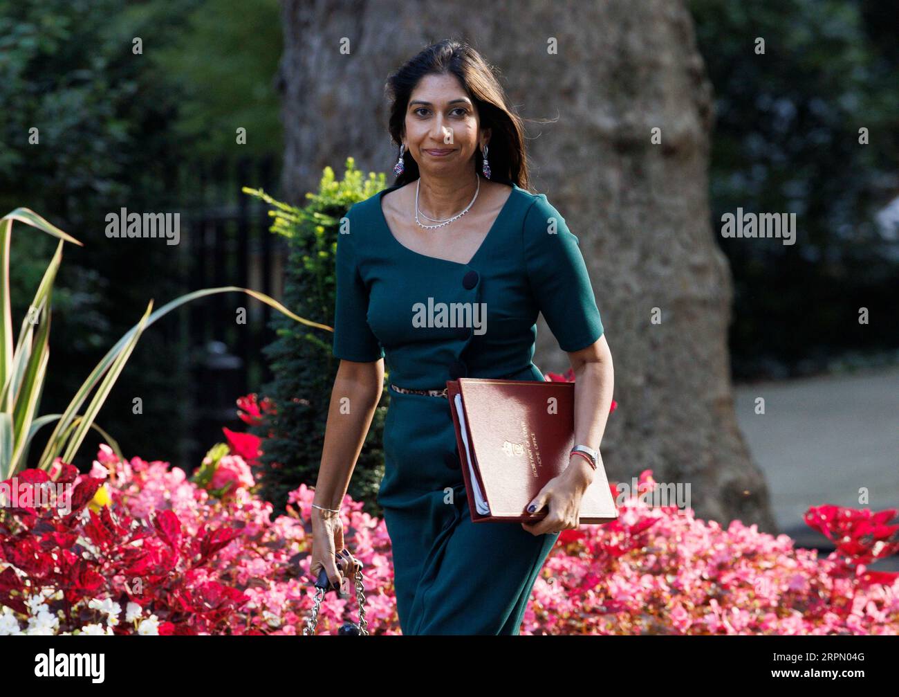 London, UK. 5th Sep, 2023. Home Secretary, Suella Braverman, arrives for the first Cabinet meeting after the summer recess. Credit: Mark Thomas/Alamy Live News Stock Photo