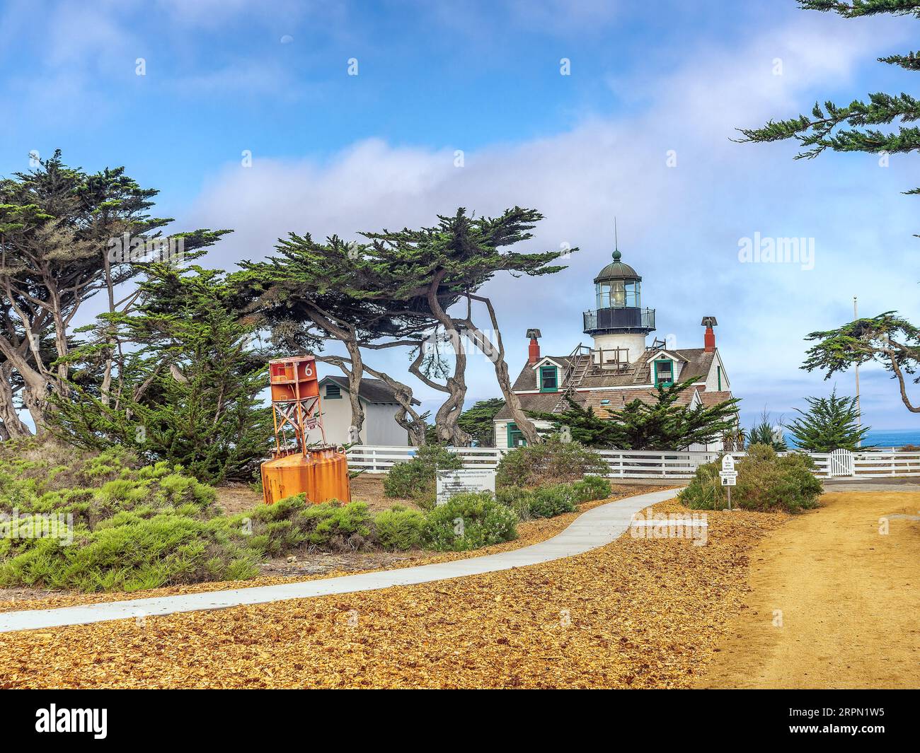 Point Pinos lighthouse in Monterey, California USA Stock Photo