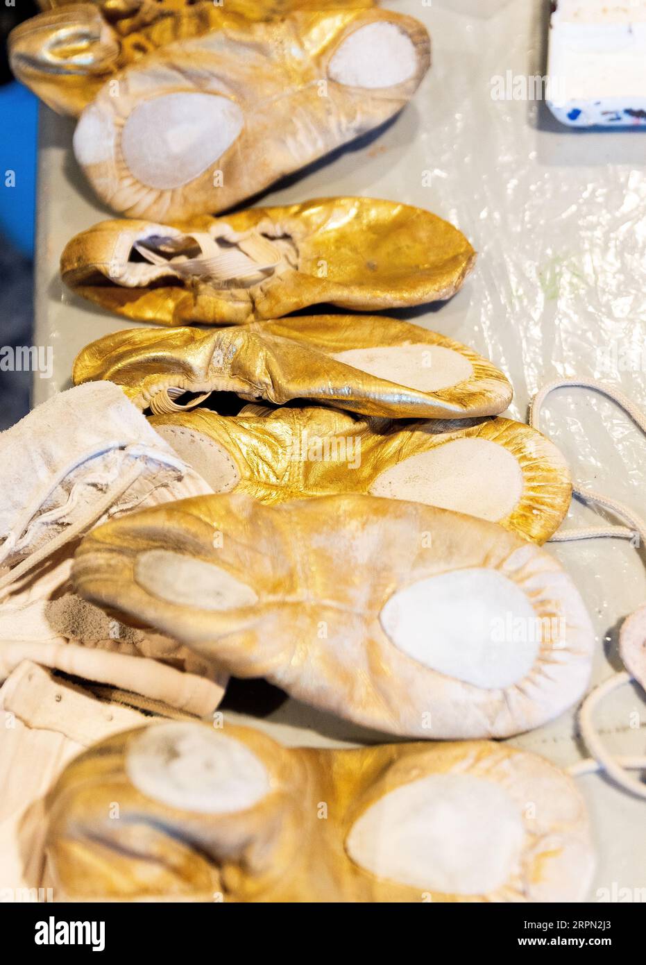AMSTERDAM - Costumes during a backstage tour of the new Cirque du Soleil show. OVO can be seen in September at Ziggo Dome in Amsterdam and Ahoy in Rotterdam. ANP IRIS VAN DEN BROEK netherlands out - belgium out Stock Photo