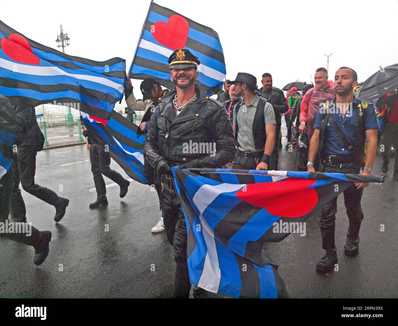 Lots of black leather at Brighton Pride 2023 Stock Photo