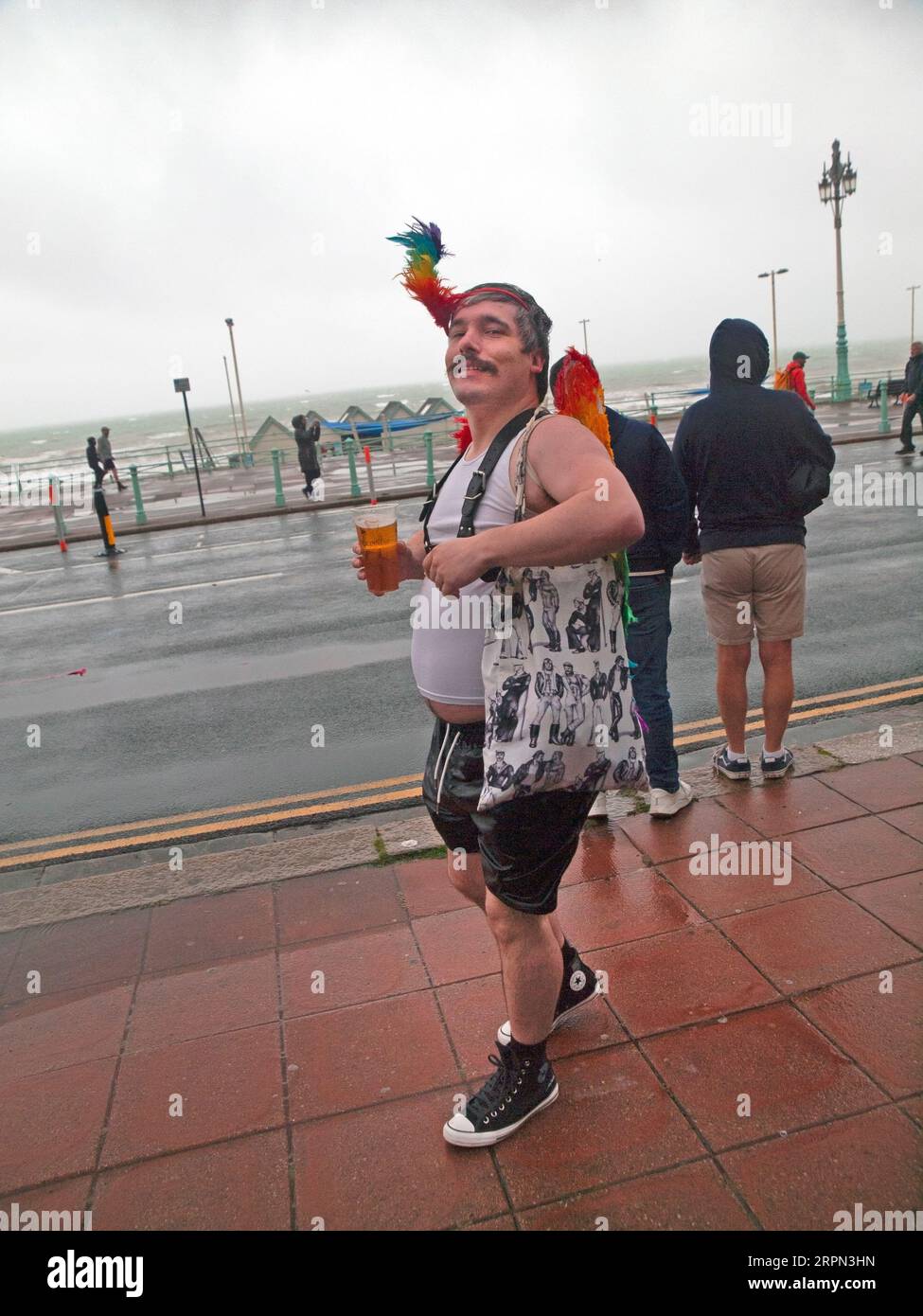 A very wet Brighton Pride 2023 Stock Photo