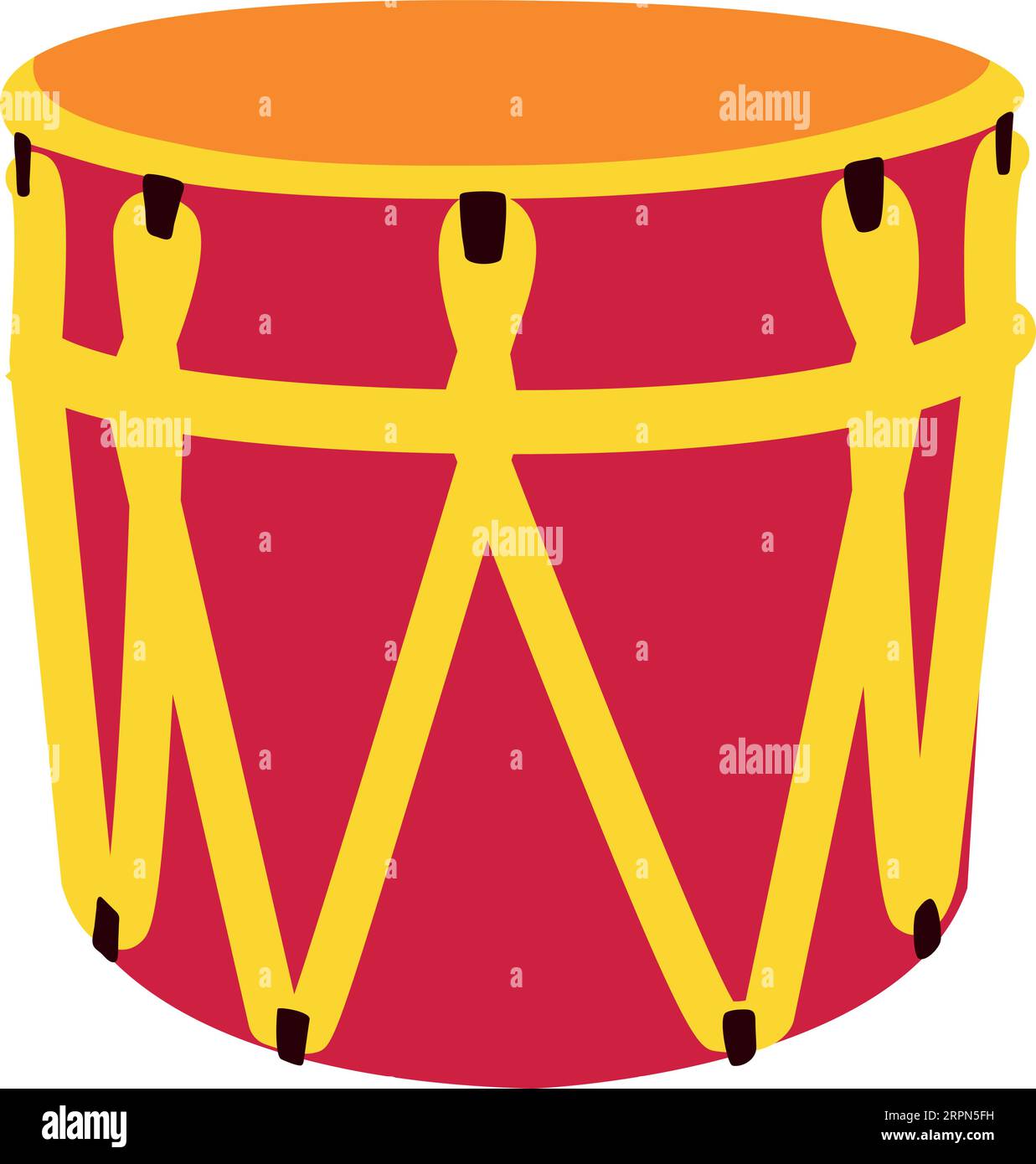 Drum icon. Rhytm instrument. March music symbol Stock Vector Image