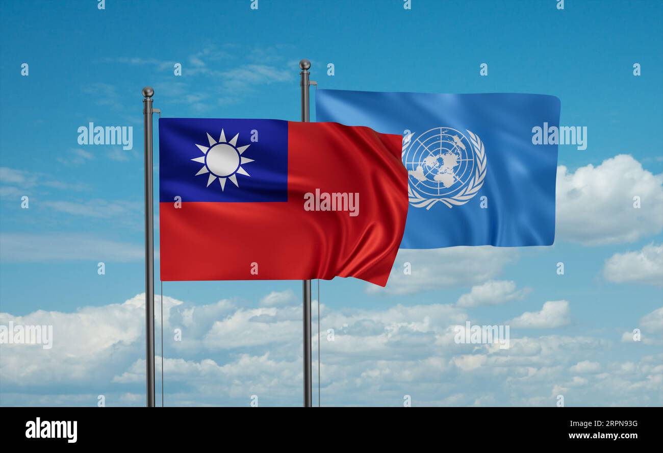 United nations flag waving in the wind un hi-res stock photography and ...
